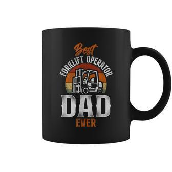 Certified Forklift Truck Operator Dad Father Retro Vintage Coffee Mug - Seseable