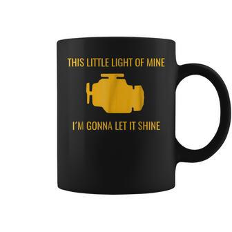 Check Engine Light Funny Automotive Mechanic Coffee Mug | Mazezy