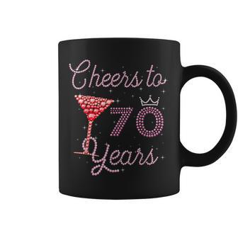 Cheers To 70 Years 70Th Birthday 70 Years Old Bday Coffee Mug | Mazezy