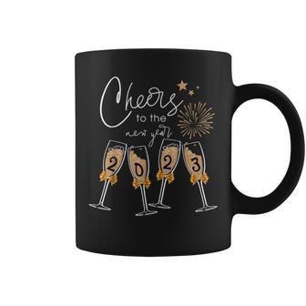 Cheers To The New Year 2023 Nye Party Glasses Of Wine Coffee Mug - Thegiftio UK
