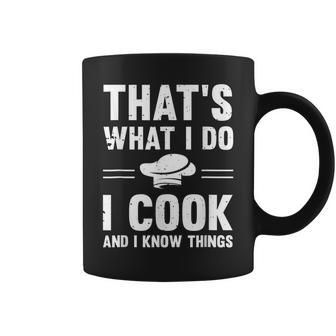 Chef Geek Funny I Cook And I Know Things Food Nerd Cooks Coffee Mug - Seseable