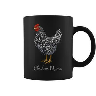 Chicken Mama Black Barred Plymouth Rock Hen Mom Bird Lovers V2 Coffee Mug - Seseable