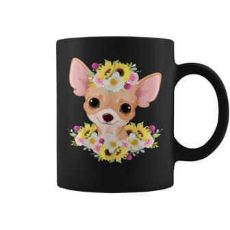 Chihuahua Costume Floral Spring Nature Dog Mom Dad Coffee Mug | Mazezy