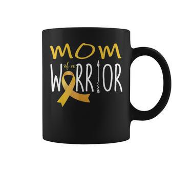 Childhood Cancer Awareness Mom Of A Warrior Coffee Mug - Seseable
