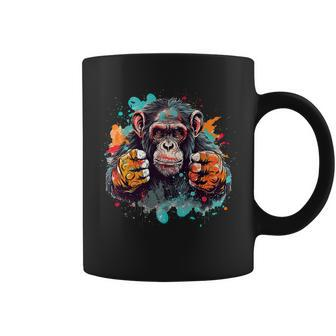 Chimpanzee Battle-Ready Protective Gear Resilient Coffee Mug | Mazezy