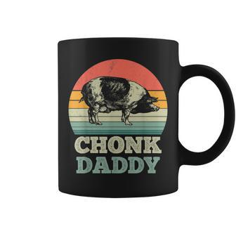 Chonk Daddy Funny Retro Vintage Pig Farmer Fathers Day Coffee Mug - Thegiftio UK