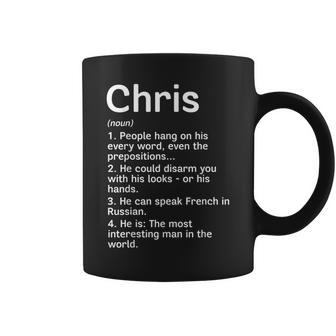 Chris Name Definition Meaning Funny Interesting Coffee Mug - Seseable