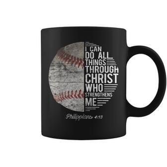Christian Baseball Men Boys Kids Philippians Religious Gifts Coffee Mug | Mazezy