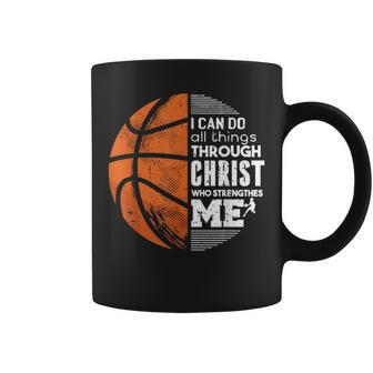 Christian Basketball Love All Things I Can Do Through Christ Coffee Mug - Thegiftio UK