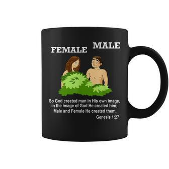 Christian Bible Verse Genesis 1 27 God Created Male Female Coffee Mug | Mazezy