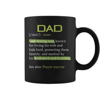 Christian Dad Definition God Religious Roman Catholic Father Gift For Mens Coffee Mug | Mazezy