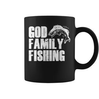 Christian Fisherman Gift God Family Fishing Men Dad Vintage Coffee Mug - Seseable