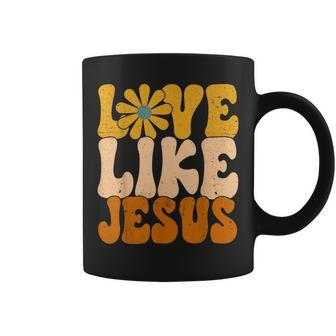 Christian Retro Love Like Jesus Religious Faith God 70S  Coffee Mug