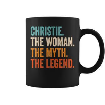 Christie The Woman The Myth The Legend First Name Christie Coffee Mug - Seseable
