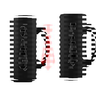 Christmas Gifts For Men Dad Family Buffalo Plaid Check Tie Coffee Mug