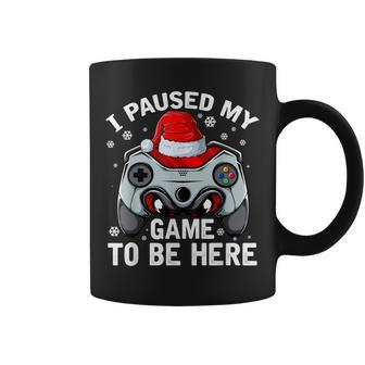 Christmas I Paused My Game To Be Here Video Game Lover Coffee Mug - Thegiftio UK