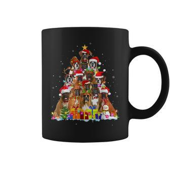Christmas Pajama Boxer Tree Xmas Puppy Dog Dad Mom Coffee Mug | Mazezy