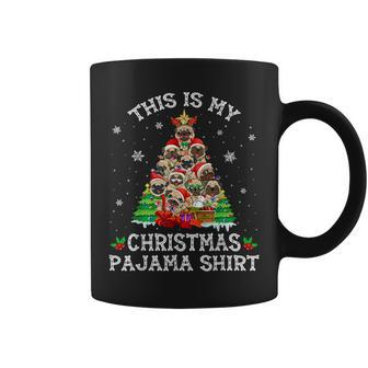 Christmas Pajama Funny Pug Tree Dog Xmas Dog Dad Mom Coffee Mug | Mazezy