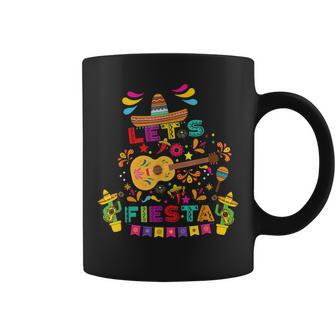 Cinco De Mayo Lets Fiesta Mexican Maracas Sombrero Coffee Mug | Mazezy