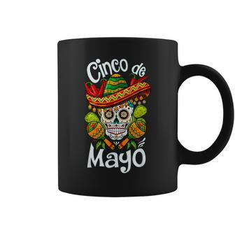 Cinco De Mayo Skull Sombrero Mexican Men Women Funny Gift Coffee Mug | Mazezy