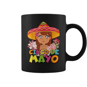 Cinco De Mayo Women Mexican Fiesta Cinco De Mayo Anime Girl Coffee Mug - Thegiftio UK