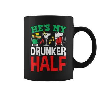 Cinco Mayo Matching Couple 5 De Mayo Hes My Drunker Half Coffee Mug - Thegiftio UK