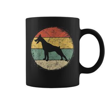Circular Retro Doberman Owner Gift Pinschers Dobie Dad Mom Coffee Mug - Seseable