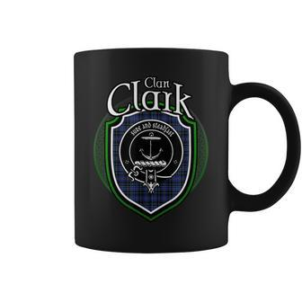 Clark Clan Crest | Scottish Clan Clark Family Crest Badge Coffee Mug - Seseable