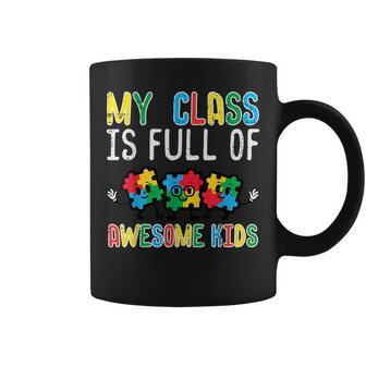 Class Full Awesome Kids Autism Awareness Ausome Sped Teacher Coffee Mug | Mazezy