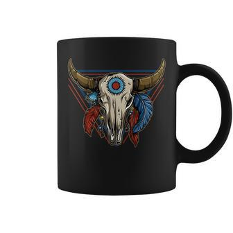 Classic Buffalo Skull Native American Tribe Totem Coffee Mug - Seseable