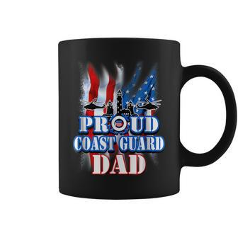 Coast Guard Dad Usa Flag Military Fathers Day Coffee Mug | Mazezy