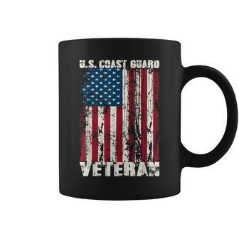 Coast Guard Veteran Uscg American Flag Gift Coffee Mug - Seseable