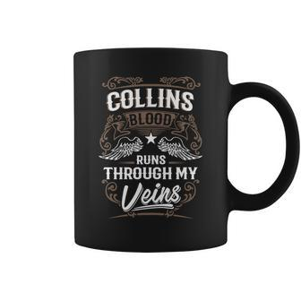 Collins Blood Runs Through My Veins Legend Name Gifts T Shirt Coffee Mug - Thegiftio UK