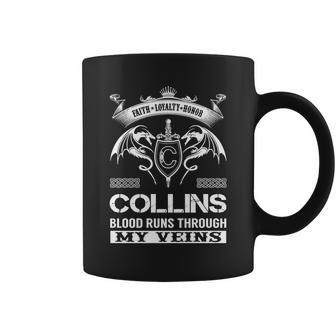 Collins Last Name Surname Tshirt Coffee Mug - Thegiftio UK