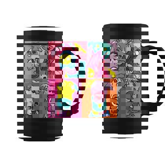 Colored Design Doberman Funny Faces Coffee Mug | Mazezy