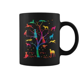 Colored Greyhound Tree Colorful Greyhound Mom Dad Coffee Mug | Mazezy