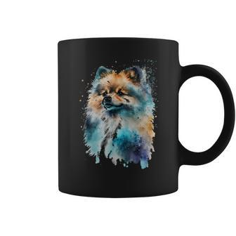 Colorful Pomeranian Dog Lover Dad Mom Boy Girl Funny Coffee Mug | Mazezy
