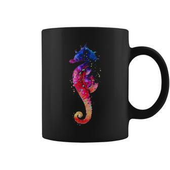 Colorful Sea Horse Lover Dad Mom Funny Kidding Coffee Mug - Seseable
