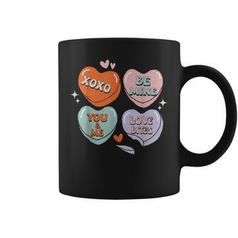 Conversation Hearts Groovy Valentines Day Couple Matching Coffee Mug - Seseable