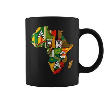 Cool Africa Map Traditional Kente Cloth African Melanin Coffee Mug - Thegiftio UK