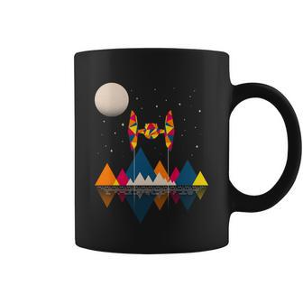 Cool Geometric Scifi Wilderness Coffee Mug - Monsterry