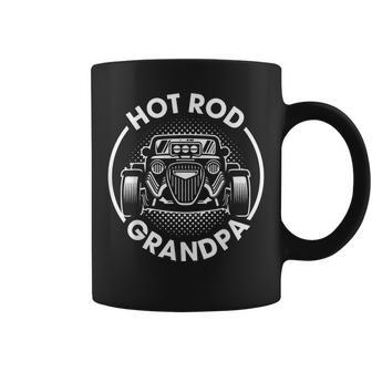 Cool Hot Rod Grandpa Hot Rod Papa Fathers Day Gift Gift For Mens Coffee Mug | Mazezy