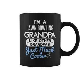 Cool Lawn Bowling Grandpa Hobby Birth Gift Grandfather Coffee Mug | Mazezy