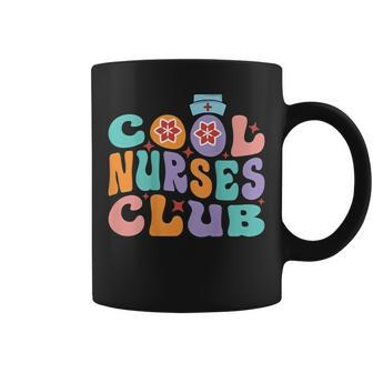 Cool Nurses Club Future Nurse Life Groovy Retro Funny Back Coffee Mug | Mazezy