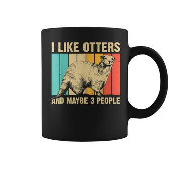 Cool Otter Design For Men Women Kids Vintage Sea Otter Lover Coffee Mug - Seseable