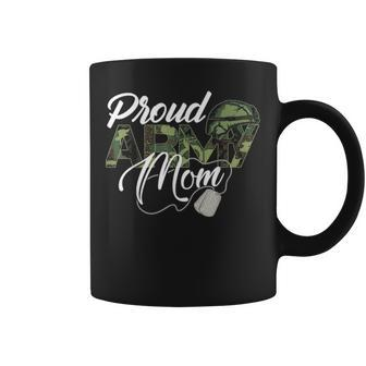 Cool Proud Army Mom Funny Mommies Military Camouflage Gift 3275 Coffee Mug - Seseable
