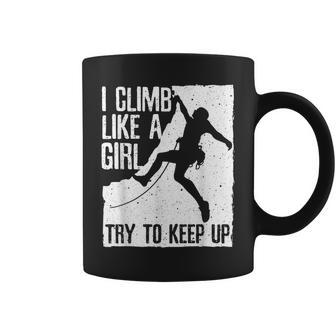 Cool Rock Climbing Design For Women Girls Kids Climb Lovers Coffee Mug - Seseable