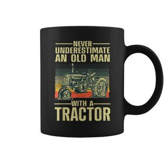 Cool Tractor Design For Grandpa Men Tractor Driver Farming Coffee Mug | Mazezy