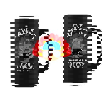 Coolest Turkey In The Flock Thanksgiving Boys Kids Toddler Coffee Mug | Mazezy