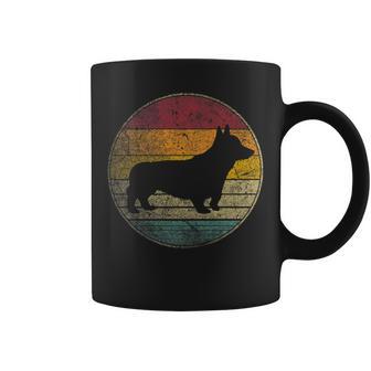 Corgi Dog Vintage Distressed Retro Style 70S 80S Men Women Coffee Mug - Seseable